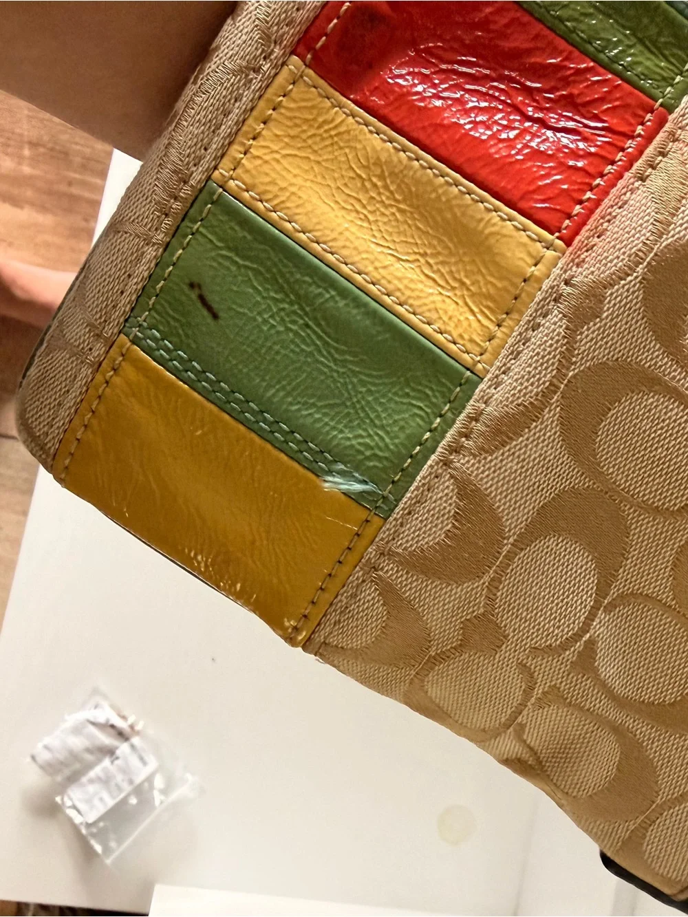 Coach Hamptons Weekend Multicolor Stripe Swingpack Crossbody (Model No. F17441)